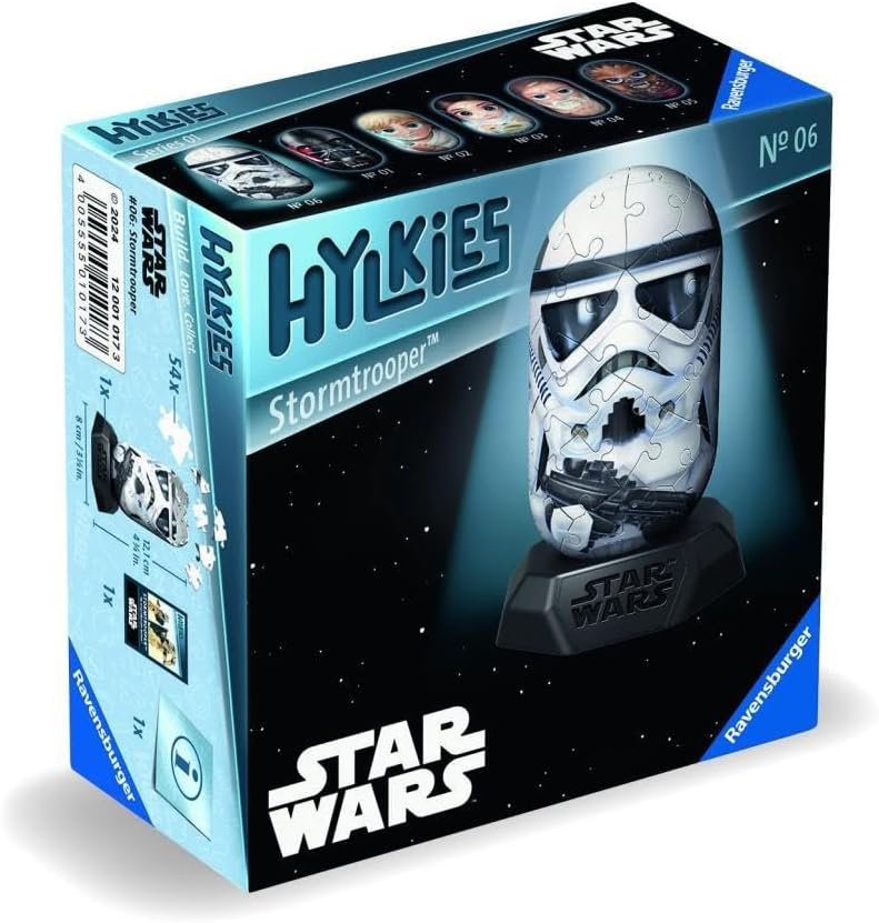 Ravensburger 12001017 Star Wars Hylkies Figures Stormtrooper Gifts for Kids and Adults Age 6 Years Up-Collectable Toys and 3D Jigsaw Puzzles, White, One Size