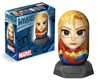 Ravensburger 12001156 Marvel Hylkies Figures Captain Collectable Toys and Gifts for Kids and Adults Age 6 Years Up-3D Jigsaw Puzzles-Avengers, Red, One Size
