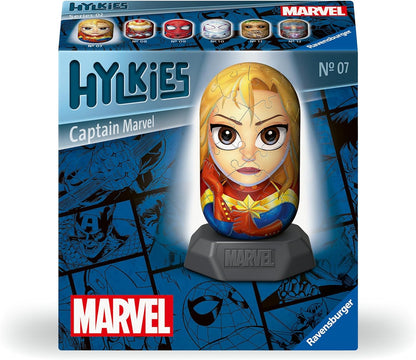 Ravensburger 12001156 Marvel Hylkies Figures Captain Collectable Toys and Gifts for Kids and Adults Age 6 Years Up-3D Jigsaw Puzzles-Avengers, Red, One Size