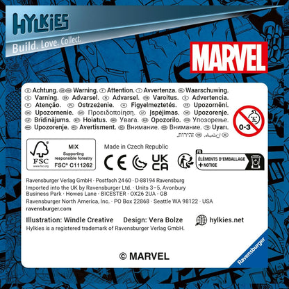 Ravensburger 12001156 Marvel Hylkies Figures Captain Collectable Toys and Gifts for Kids and Adults Age 6 Years Up-3D Jigsaw Puzzles-Avengers, Red, One Size