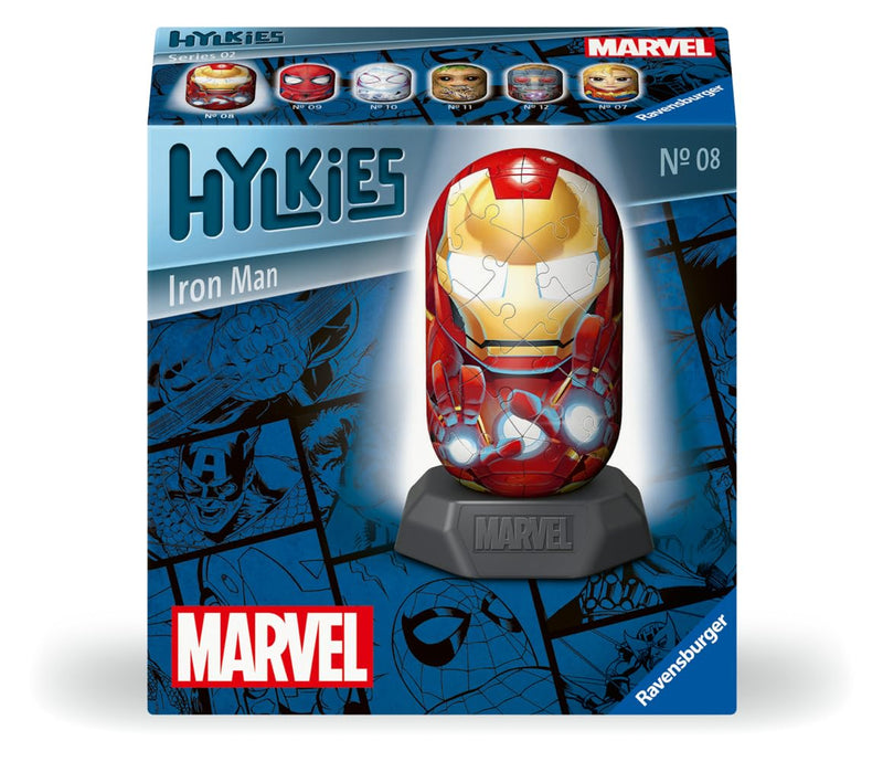 Ravensburger 12001157 Marvel Hylkies Figures Iron Man- Collectable Toys and Gifts for Kids and Adults Age 6 Years Up-3D Jigsaw Puzzles-Avengers, Red, One Size