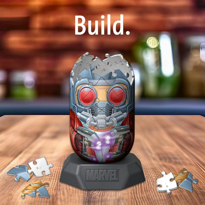 Ravensburger Marvel Hylkies Figures Star Lord - Collectable Toys and Gifts for Kids and Adults Age 6 Years Up - 3D Jigsaw Puzzles - Guardians of The Galaxy