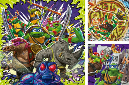 Ravensburger 12004012 Teenage Mutant Ninja Turtles TMNT Toys-3x 49 Piece Jigsaw Puzzles for Kids Age 5 Years Up, Multicolour, One Size
