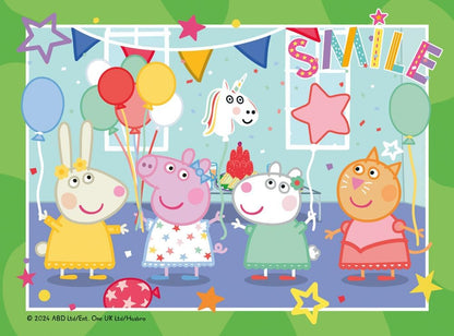 Ravensburger 12004016 Peppa Pig Toys for 3 Year Olds-4 in a Box Jigsaw Puzzles-12, 16, 20, 24 Piece-2024 Edition, Multicolour, One Size