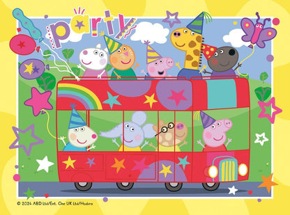 Ravensburger 12004016 Peppa Pig Toys for 3 Year Olds-4 in a Box Jigsaw Puzzles-12, 16, 20, 24 Piece-2024 Edition, Multicolour, One Size