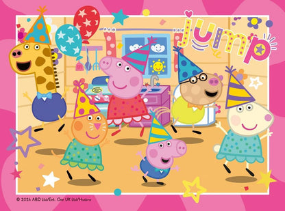 Ravensburger 12004016 Peppa Pig Toys for 3 Year Olds-4 in a Box Jigsaw Puzzles-12, 16, 20, 24 Piece-2024 Edition, Multicolour, One Size