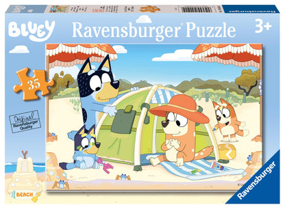 Ravensburger 12004022 Bluey Toys for Kids Age 3 Years Up-35 piece Jigsaw Puzzle-Beach Day-2024, Multicolour, One Size