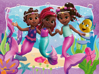 Ravensburger 12004024 Disney Junior Ariel-The Little Mermaid Toys-4 in a Box Jigsaw Puzzles for Kids Age 3 Years Up-12, 16, 20, 24 Pieces, Multicolour, One Size