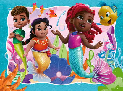 Ravensburger 12004024 Disney Junior Ariel-The Little Mermaid Toys-4 in a Box Jigsaw Puzzles for Kids Age 3 Years Up-12, 16, 20, 24 Pieces, Multicolour, One Size