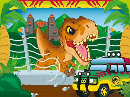 Ravensburger 12004027 Jurassic World Toys (Explorers) 4 in a Box Jigsaw Puzzles for Kids Age 3 Years Up-12, 16, 20, 24 Pieces, Multicolour, One Size