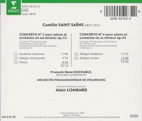 Saint-Saens: Concertos Pour Piano