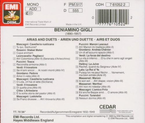 Beniamino Gigli - Arias and Duets (1932-1949)