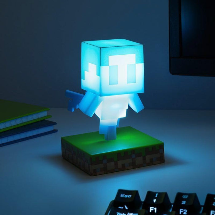 Paladone Minecraft - Lampada da scrivania con licenza ufficiale, decorazione per la stanza dei giochi e merchandising per ragazzi e ragazze, accessorio regalo per sala giochi e camera da letto
