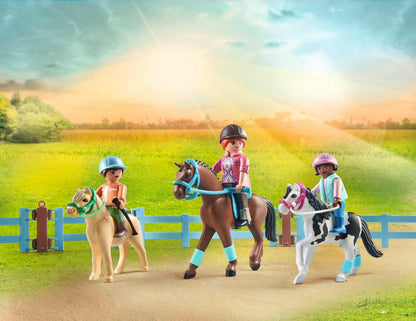 PLAYMOBIL Horses of Waterfall 71493 Mobiele manege, spelenderwijs leren, avonturen beleven op de Waterfall Ranch, gedetailleerde speelgoed voor kinderen vanaf 4 jaar