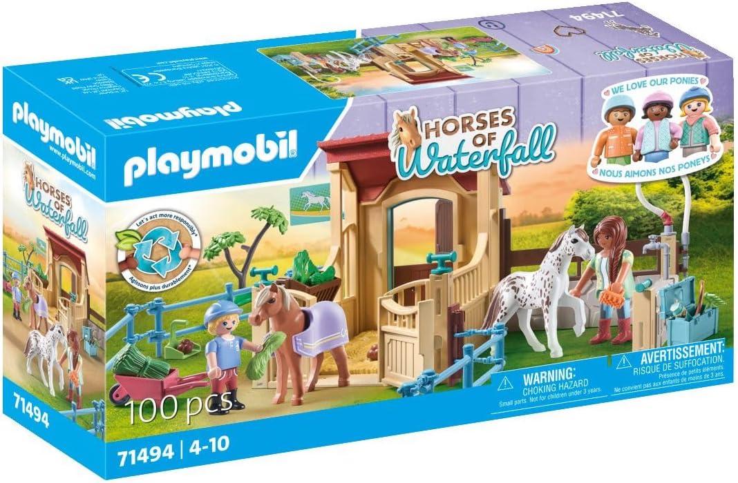 PLAYMOBIL Horses of Waterfall 71494 Reitstall, aufregende Reitabenteuer auf der Waterfall Ranch, mit vielfältigem Zubehör, detailreiches Spielzeug für Kinder ab 4 Jahren