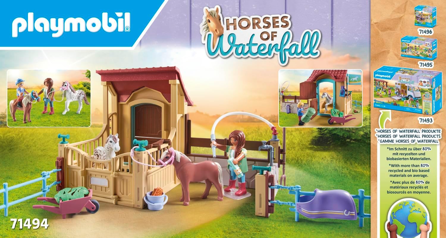 PLAYMOBIL Horses of Waterfall 71494 Reitstall, aufregende Reitabenteuer auf der Waterfall Ranch, mit vielfältigem Zubehör, detailreiches Spielzeug für Kinder ab 4 Jahren