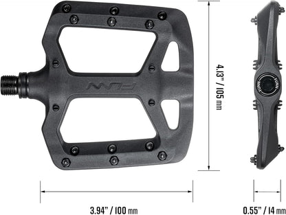 Funn Taipan Fahrradpedale aus glasfaserverstärktem Thermoplast mit 9/16-Zoll CrMo-Achsen und schienbeinfreundlichen Pins für MTB/BMX/Urban/Gravel Riding