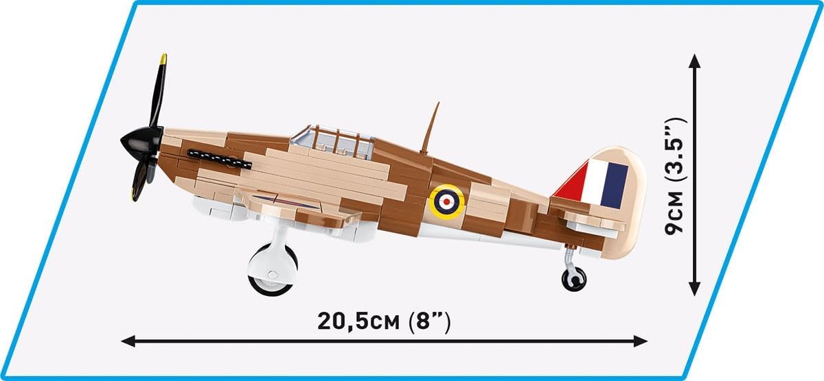 COBI Hawker Hurricane Mk. I, 8 inches x 10 inches x 3.5 inches