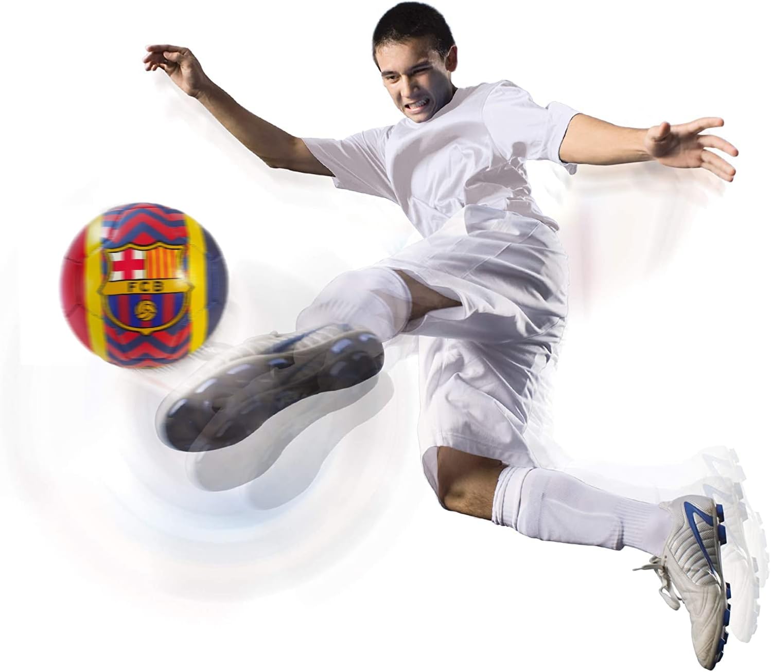 Officiële Barcelona-voetbal, blauw, geel, rood, blauw, maat voor volwassenen en kinderen (maat 5, groot