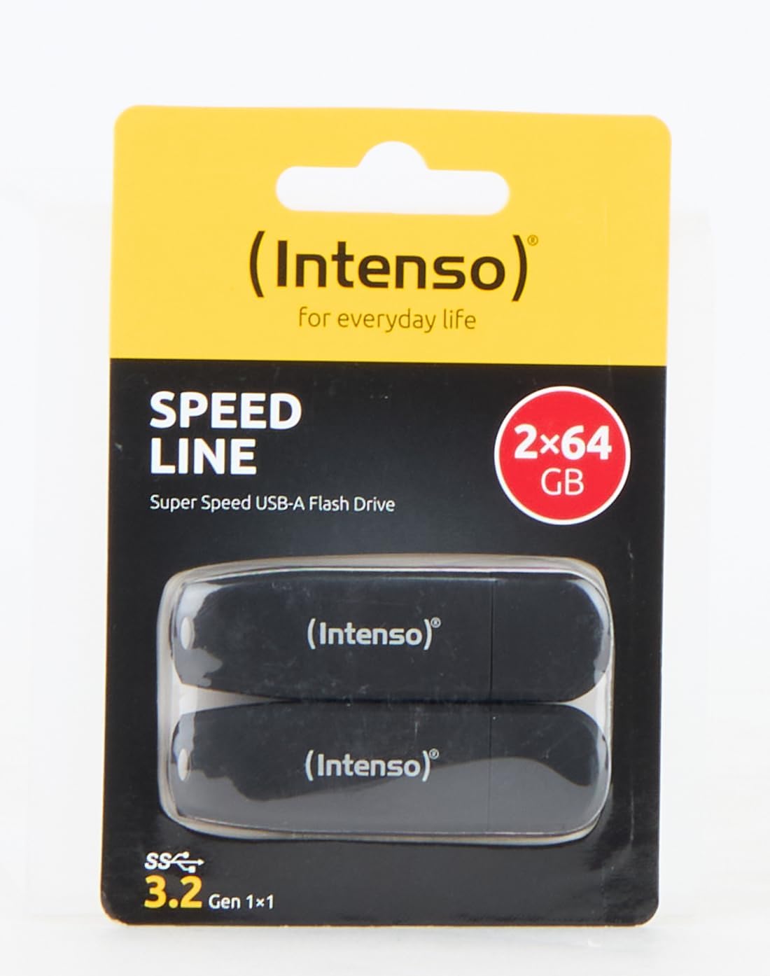 Intenso Speed Line 2 x 64 GB Memory Stick USB 3.2 Gen 1x1 Black 64 GB - 2er Pack