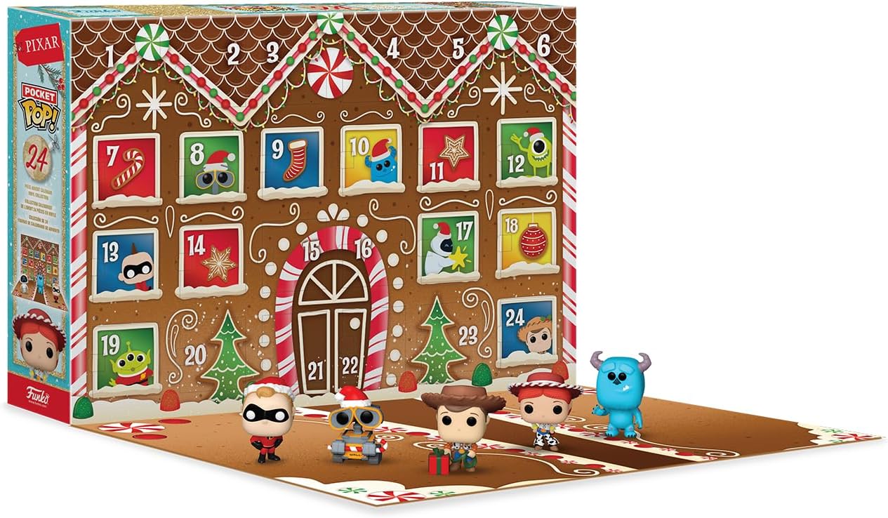 Funko Advent Calendar: Pixar 2024 - Pixar Collection - 24 Days Of Surprise - Collectable Vinyl Mini Figures - Mystery Box - Gift Idea - Holiday Xmas for Girls, Boys & Kids
