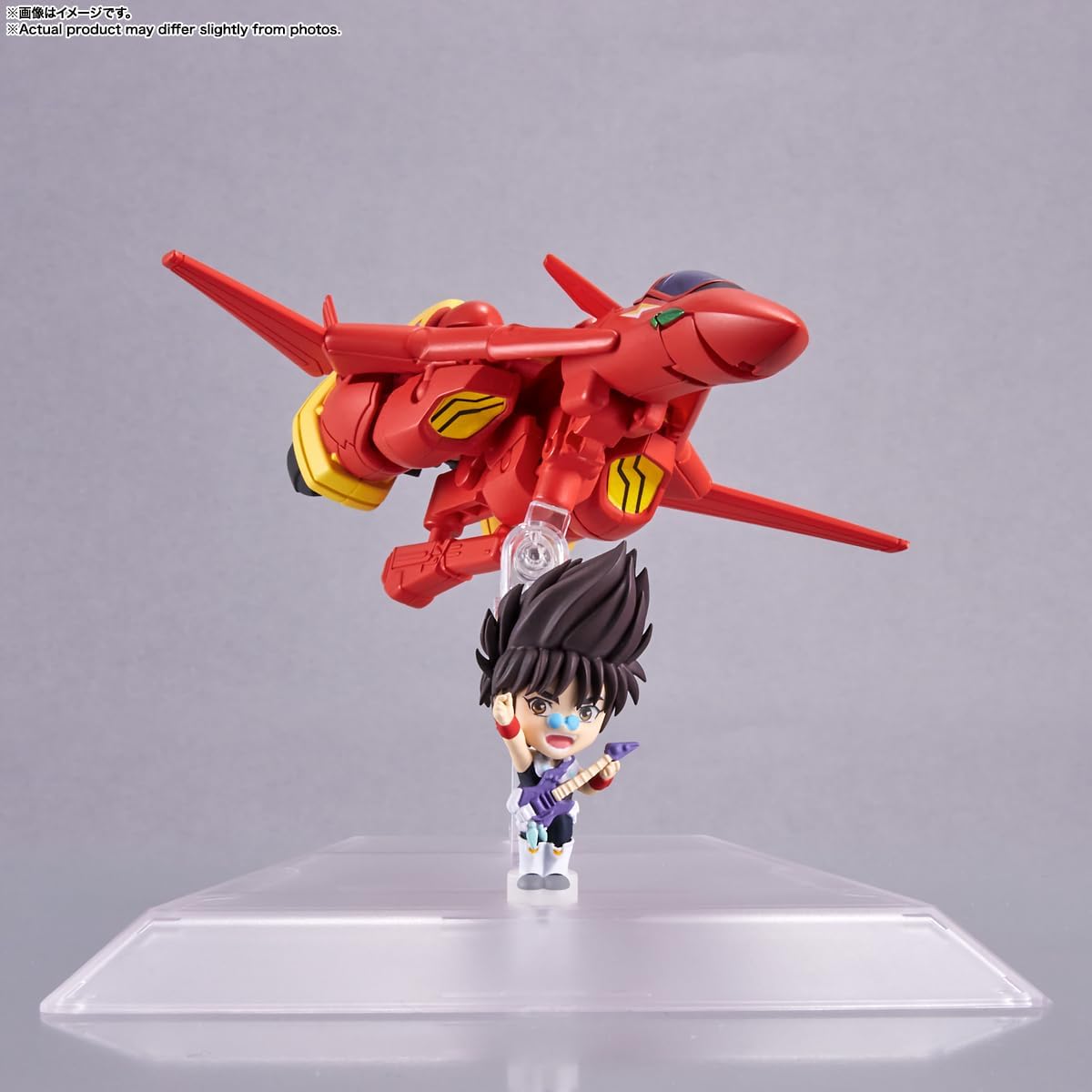 TAMASHII NATIONS - Macross 7 - VF-19 Custom Fire Valkyrie with Basara Nekki, Bandai Spirits Tiny Session Figure