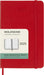 Moleskine Weekly Planner, Weekly Agenda with Space for Notes 12 Months 2025, Hard Cover and Elastic Closure, Scarlet Red Color, Pocket Format 9x14 cm