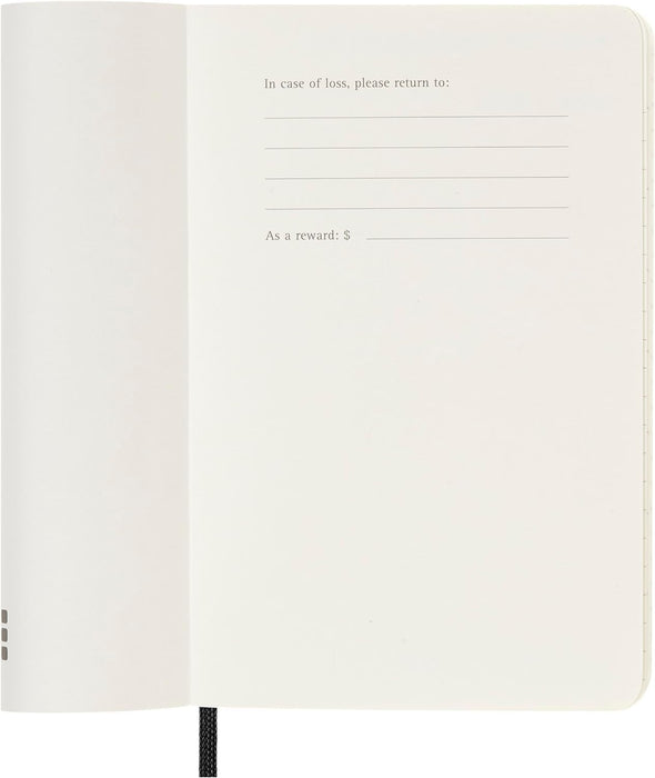 Moleskine Weekly Planner, Horizontal 12-Month 2025 Agenda, SoftCover and ElasticClosure, BlackColor, PocketFormat 9x14 cm