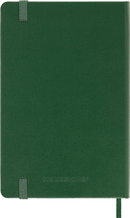 Moleskine Daily Planner, 12-Month Daily Agenda 2025, Hard Cover and Elastic Closure, Myrtle Green Color, Pocket Format 9x14 cm Hard Cover Pocket Myrtle Green
