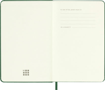 Moleskine Daily Planner, 12-Month Daily Agenda 2025, Hard Cover and Elastic Closure, Myrtle Green Color, Pocket Format 9x14 cm Hard Cover Pocket Myrtle Green