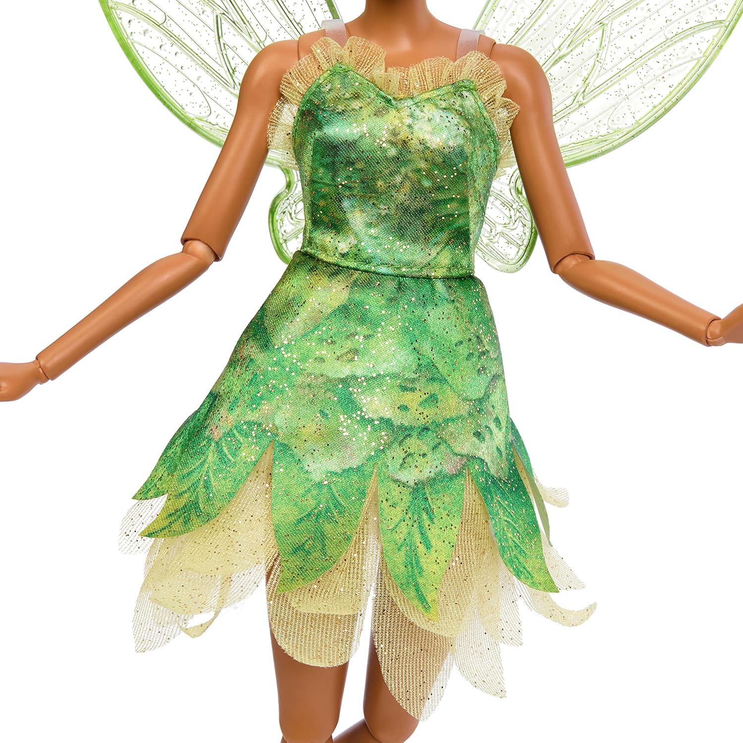 Mattel Disney Peter Pan y Wendy Campanilla Muñeca con vestido de hada, juguete +3 años (HNY37