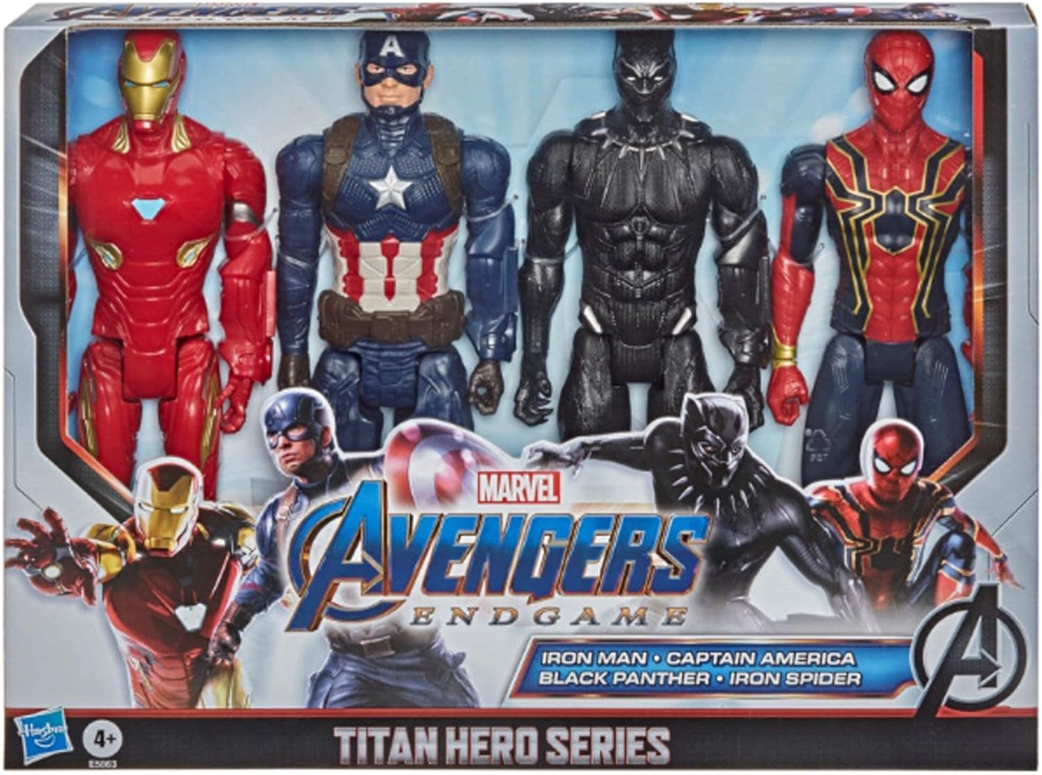 Hasbro Marvel Avengers: Endgame Titan Hero Series Action Figure 4 Pack, Black