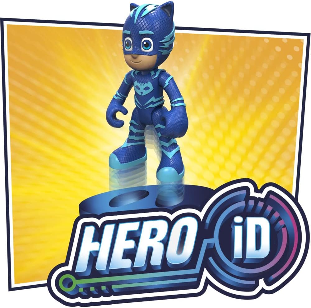 PJ Masks Glow & Go Cat-Car Preschool Toy Vehicle, Catboy Car Light Up Racer with Catboy Action Figure for Kids Ages 3 and Up