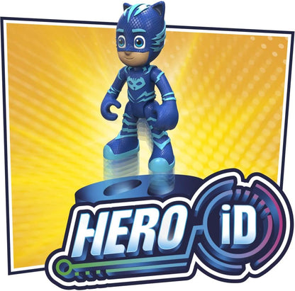PJ Masks Glow & Go Cat-Car Preschool Toy Vehicle, Catboy Car Light Up Racer with Catboy Action Figure for Kids Ages 3 and Up