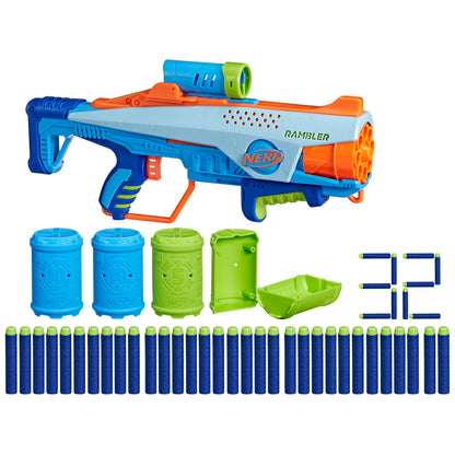 Nerf Elite Junior Rookie Pack, Easy Play Blaster, 32 Nerf Elite Darts, 4 Targets ROOKIE SET