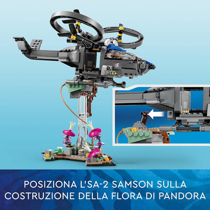 LEGO 75573 Avatar Floating Mountains: Site 26 & RDA Samson, Buildable Helicopter Toy for Kids with Direhorse Animal Figure and 5 Minifigures, Gift Idea for Boys & Girls