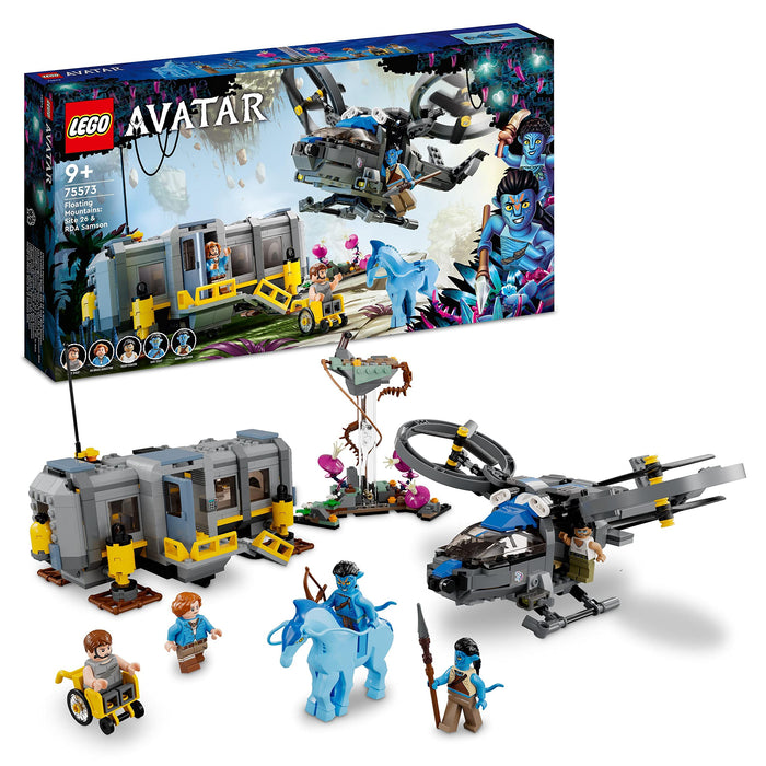 LEGO 75573 Avatar Floating Mountains: Site 26 & RDA Samson, Buildable Helicopter Toy for Kids with Direhorse Animal Figure and 5 Minifigures, Gift Idea for Boys & Girls
