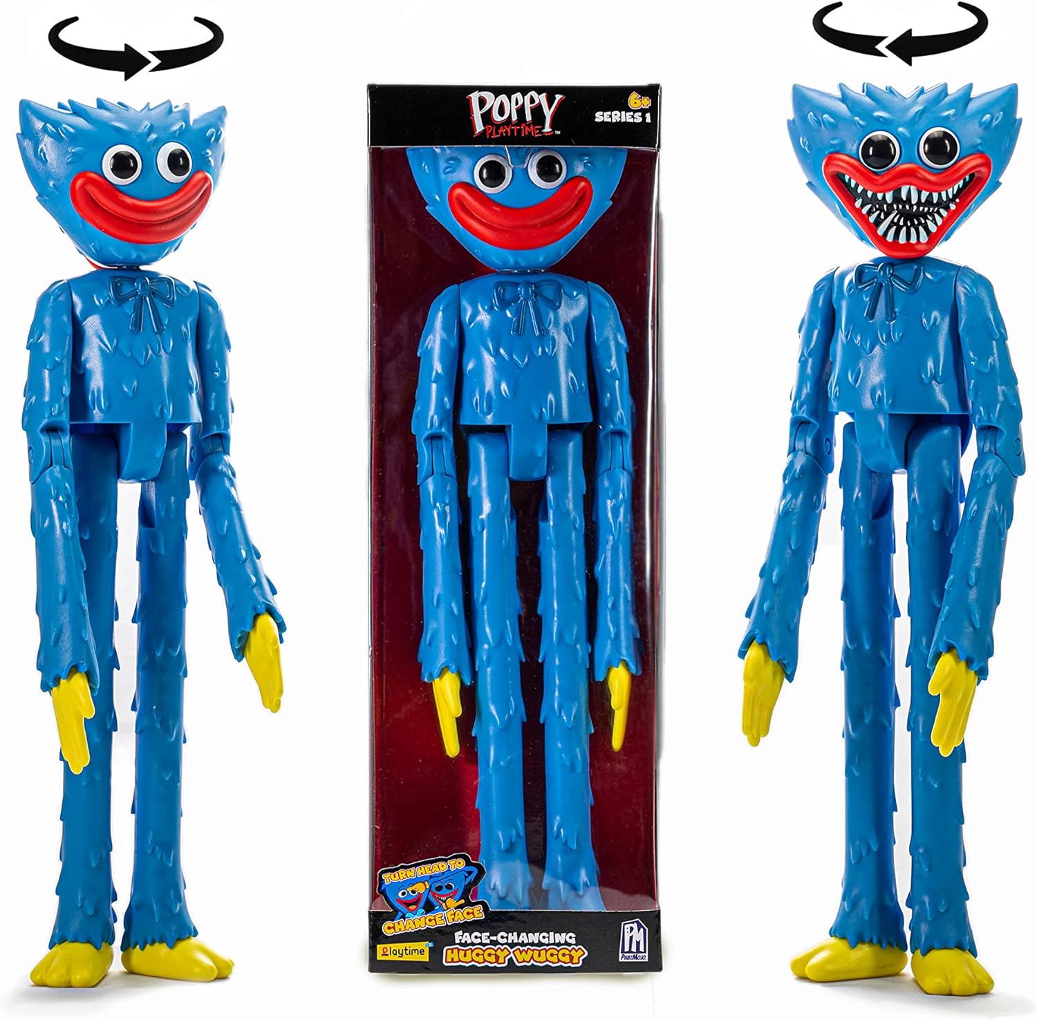 Rocco Giocattoli Poppy Playtime Huggy Wuggy – FAN4FUN – 30 cm Double-Sided Action Figure – The Original