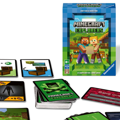 Ravensburger 21580 Minecraft Gifts-Explorers Cooperative Strategy Card Games for Adults and Kids Age 8 Years Up-2 to 4 Players-2024, Multicolour, One Size