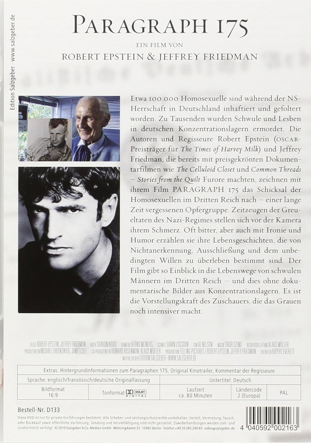 EPSTEIN, ROB / FRIEDMAN, JEFFREY - PARAGRAPH 175