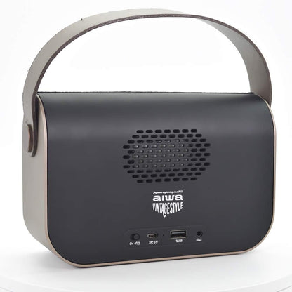 Aiwa Vintage Style Portable Radio & Speaker (Fm/Usb/Aux/Bt)