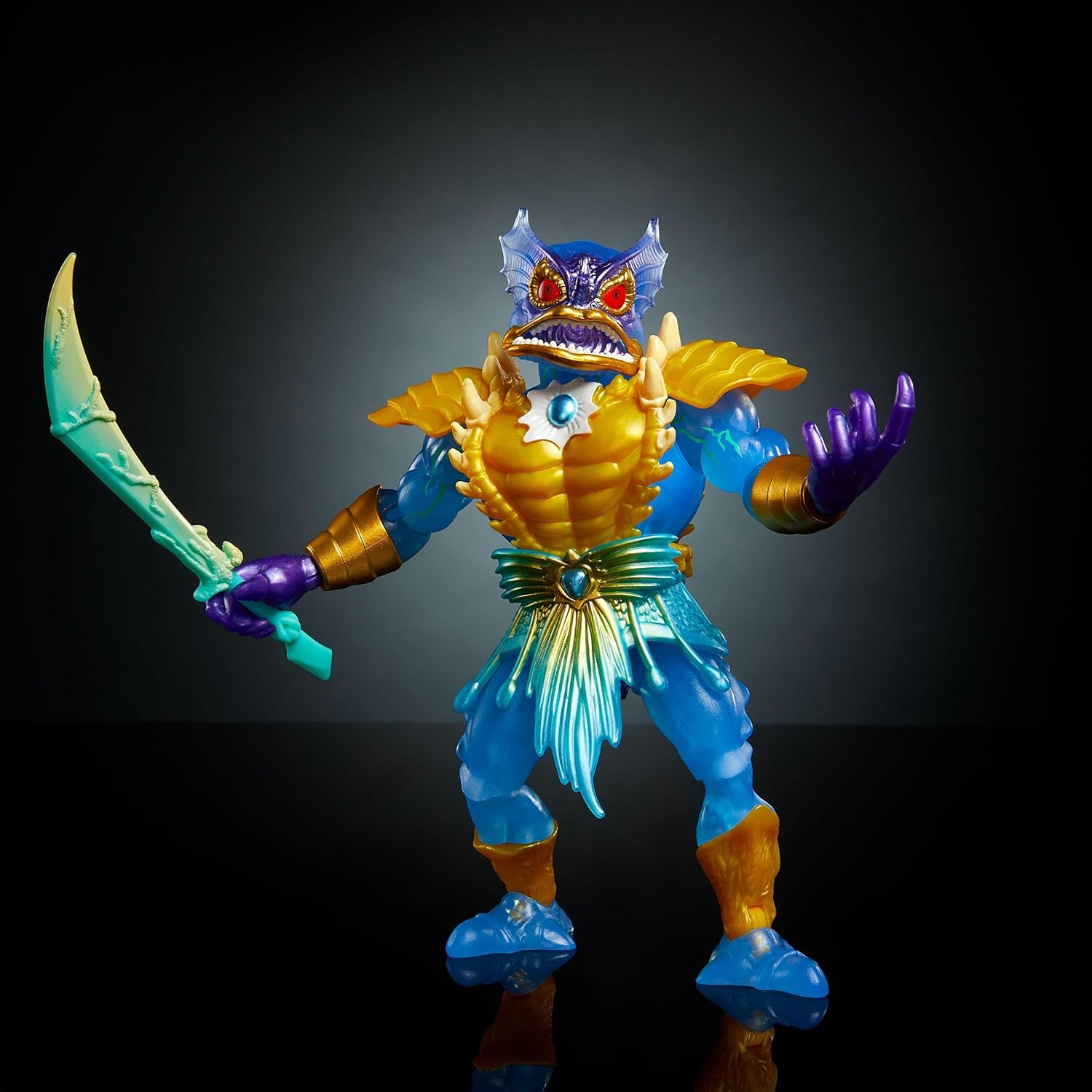 Masters of the Universe Turtles of Grayskull TMNT Deluxe Mer-Man Figure, HTH28