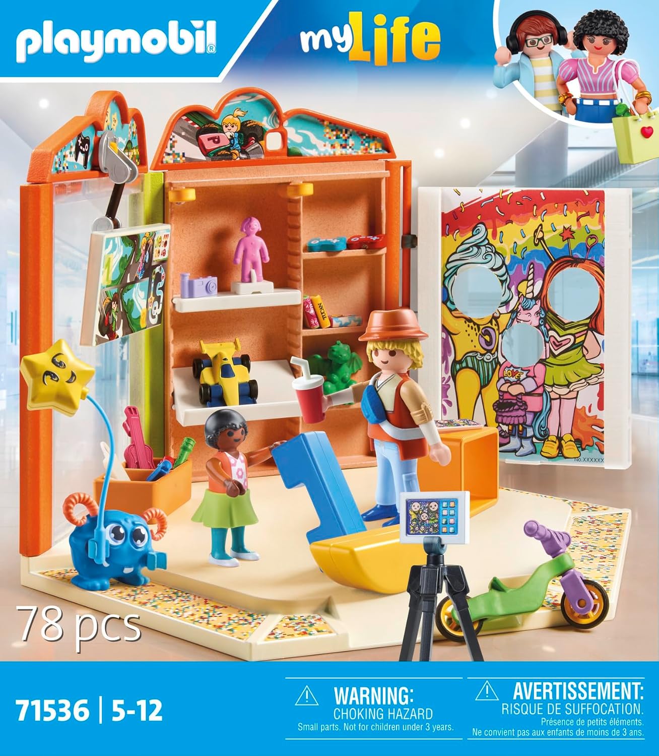 Playmobil 71536 myLife: Toys Shop, thrilling moments in the playtime paradise, including gaming corner and photo wall, detailed play sets suitable for children ages 5+