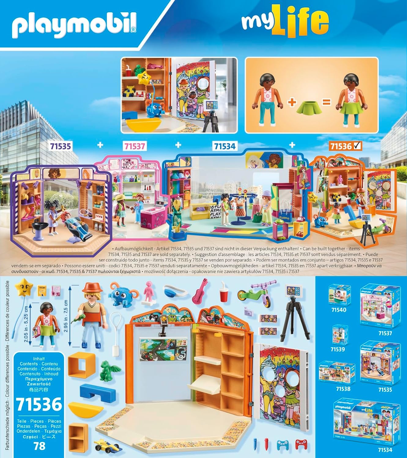 Playmobil 71536 myLife: Toys Shop, thrilling moments in the playtime paradise, including gaming corner and photo wall, detailed play sets suitable for children ages 5+