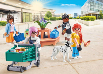 Playmobil 71541 myLife: MyFigures Shopping, a big shopping spree through the stores, including a shopping cart and bag, detailed play sets suitable for children ages 5+