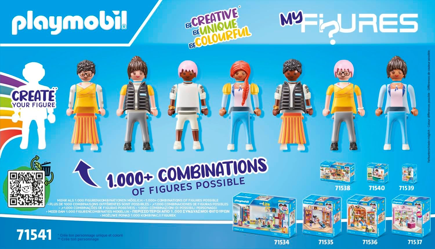 Playmobil 71541 myLife: MyFigures Shopping, a big shopping spree through the stores, including a shopping cart and bag, detailed play sets suitable for children ages 5+