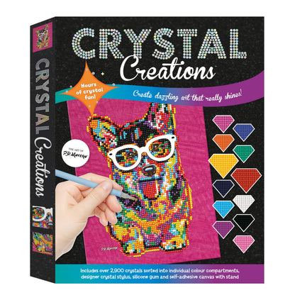 Crystal Creations Neon Corgi in Glasses by P.D. Moreno | Diamond Painting for Adults | Arts and Crafts Gifts | Animal Crafting for Teenagers