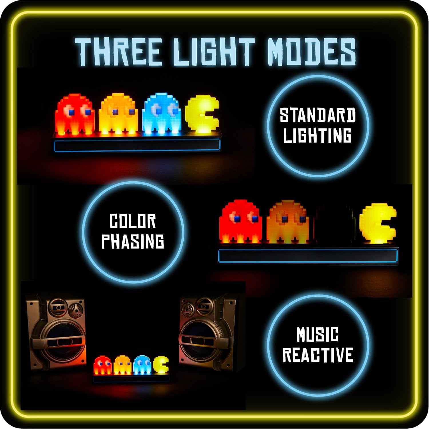 Pac Man and Ghosts Light, Plastic, Multicolor, 15 x 31 cm Single