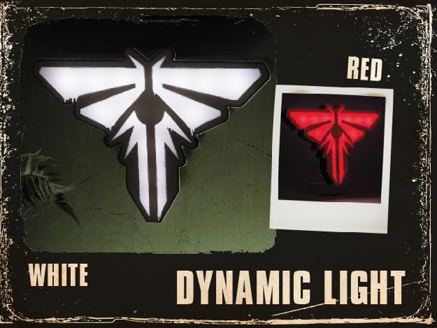 The Last of Us Firefly Light - Officially Licensed Movie Logo Light, Game & Living Room Decor and Gift, Neon Firefly Room Accessory and Nightlight for Fans of TV Show | Paladone