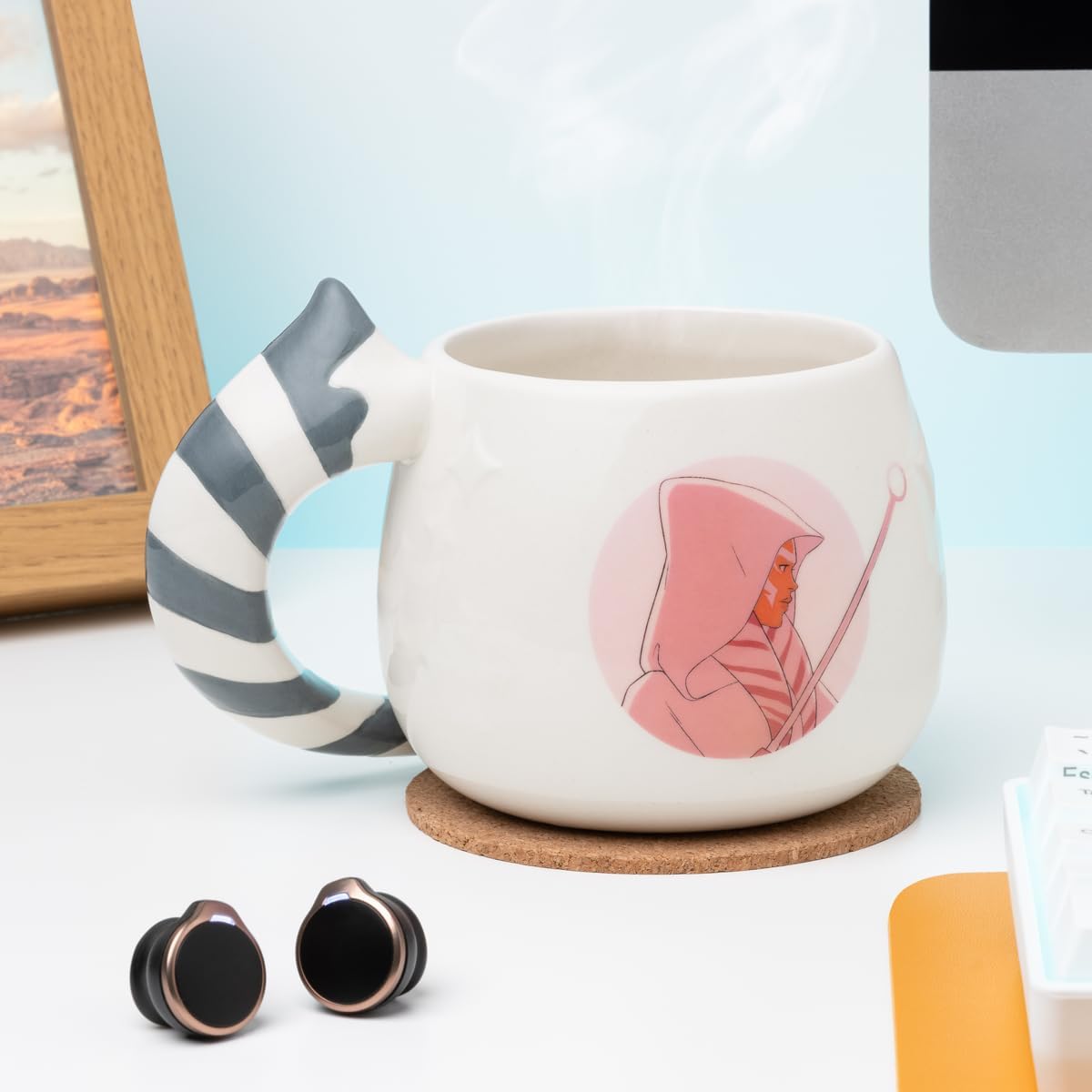 Star Wars Ahsoka Kop meerkleurig keramiek Fan merch, The Mandalorian, TV-series
